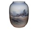 Lyngby porcelænVase med hvid bondegård