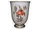Royal CopenhagenCraquele vase med rød blomst