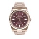 Rolex Oyster Perpetual Ref. 116000 Red Grape år 2018 med box og papirer fra europæisk AD. God stand. D: 36mm