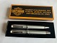Metallic gray Harley Davidson fountain pen set with ballpoint pen in original box