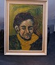 Oil painting on plate signed HH. Charming portrait of a Frenchman