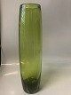 Olivengrøn vase fra Holmegaard.Højde: 39 cm.