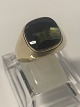 Herrering med grøn sten 14 karat GuldStørrelse: 66