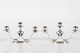 S Chr. FoghPair of 3-armed candle holders