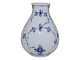 Blue Fluted PlainRare vase in thick porcelain