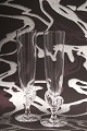 Beautiful Neptun champagne glass from Holmegaard designed by Darryle Hinz 1987...