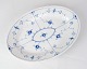 Ovalt Fad - Nr. 17 - Porcelæn - Blåmalet - Musselmalet - Bing & Grøndahl