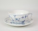 Stor Tekop Med Underkop - Nr. 1/315 - Porcelæn - Musselmalet Riflet - Royal Copenhagen