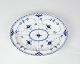 Ovalt Fad - Nr. 1/750 - Porcelæn - Blåmalet - Musselmalet Halvblonde - Royal Copenhagen