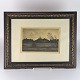 Carl Locher raderingBy i silhuet44 cm