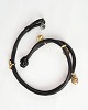 Læder Armbånd - Udsmykket Med 4 Charms - 18 Karat Guld - Brillanter - Ole Lynggaard