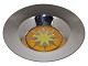 Peter Hertz sterling silverSmall Christmas dish with yellow enamel from 1968