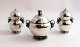 Georg Jensen. Sterling sølv (925). Sennepskrukke, salt & peber. Model 724. Produceret 1933 - 1945.