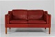 Børge Mogensen2-personers sofa 2212 rødbrunt læder
