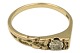 8 karat guldRing med klar sten - Str. 55