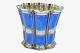 Anton Michelsen sterling Small Margrethe beaker with blue enamel from 1962