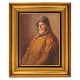 Michael Ancher fiskeportræt. Michael Ancher, 1949-1927, olie på træ. Signeret "MA". Bagside betegnet "Jens Bagh Madsen 1920". Lysmål: 29x39cm. Med ramme: 36x46cm