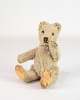 Gammel Bamse I Mohair - Beige - Glasøjne - Vintage Legetøj - Samlerobjekt - 1930erne