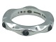 Georg Jensen sølvMirror ring med månesten - Str. 53