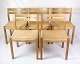 Sæt Af Fem Spisebordsstole - Model 401 - Egetræ - Planflet - Jørgen Henrik Møller - JL Møllers Møbelfabrik - 1960erne
