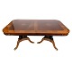 Spisebord Med Intarsia – Mahogni & Birk – Messingfødder – 2 Tillægsplader – År 1900