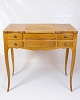 Sminkebord Med Indbyggede Skuffer & Spejl - Lys Mahogni - Louis XV-Stil - 1920erne