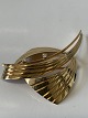 14 Karat guld, broche med brillianterMåler 5,0 x 3,5 cm.