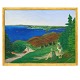Jens Søndergaard maleri med motiv fra Limfjorden. Jens Søndergaard, 1895-1957, olie på lærred. Signeret og dateret 1936. Betitlet "Sommerlandskab" visende udsigt fra Toftum Bjerge mod Oddesund. Lysmål: 93x123cm. Med ramme: 102x132cm