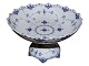 Blue Fluted Full LaceLarge cake bowl on stand from 1898-1923