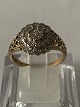 Gold Ring with Diamonds, 9 CaratRing size 59