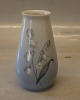 B&G 57-250 Vase 12 cm Liljekonval Convalla: Blåt B&G  porcelæn, liljekonval, form 643