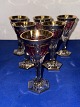 Mosar Glasswork: Six Art Deco crystal glasses