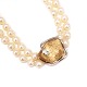 Ole Lynggard Schliesse aus 14kt Gold mit einem Brillanten von etwa 0,1ct. Grösse: 20x20mm