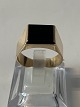Gold ring with Black Onyx 14 caratSize: 70.