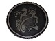 Georg JensenMørk rund broche med fugl fra 1944-1950