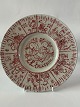 Bjørn Wiinblad ceramics made at Nymølle.Red Plate / round dish from LM Ericsson.