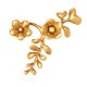 Ole Lynggaard blomstervedhæng/-lås udført i 18kt guld og prydet med to brillanter. Mål: 45x28mm