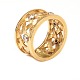 Ole Lynggaard fletring i 14kt guld prydet med 5 brillanter. Stemplet Ole L. Ringbredde: 11mm. Ringstr: 54