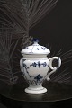 Royal Copenhagen Blue Fluted Plain mustard jar with lid and handle.RC# 1/138.From 1893-1900...