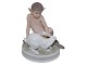 Royal Copenhagen figur Pan med kanin