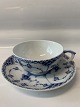 Blue Fluted Half Lace Teacup with saucer.Dec. No. 1/525. or 081