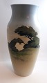 Royal Copenhagen. Porcelain vase with farmhouse. Model 2600/137. Height 32 cm. (1 quality)