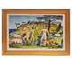 Hans Scherfig, 1905-79, mixed media. Indian ink and water color on paper. Signed and dated 1943. Visible size: 21x33,5cm. With frame: 28,5x41cm