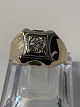 Signet ring med klar sten, i 18 karat Rød / hvidguld.Størrelse: 64