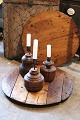 Swedish 19th century round wooden plate with a really nice patina. Nice as a table plate / tray...