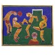Henry Heerup maleri. Henry Heerup, 1907-93, olie på lærred. Motiv i form af fodboldspillere. Signeret Heerup. Lysmål: 57x70cm. Med ramme: 61x74cm