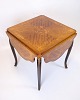 Sofa/Sidebord Med Klapper - Rokokostil - Intarsia - Mahogani & Rosentræ - Ca. År 1900