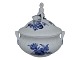Blue Flower CurvedEarly round soup tureen with boy holding a flower basket from 1779-1814