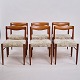 Sæt Af Seks Spisestuestole - Teaktræ & Lys Polstring - Henry W. Klein - Bramin - 1960erne