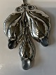 Halssmykke i jugend sølv med Månesten 830 s. Art Nouveau